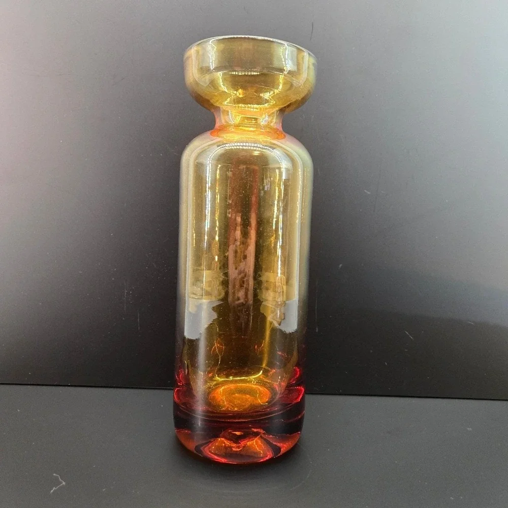 Vintage Blenko 712L Candleholder Wheat John Nickerson 9.5